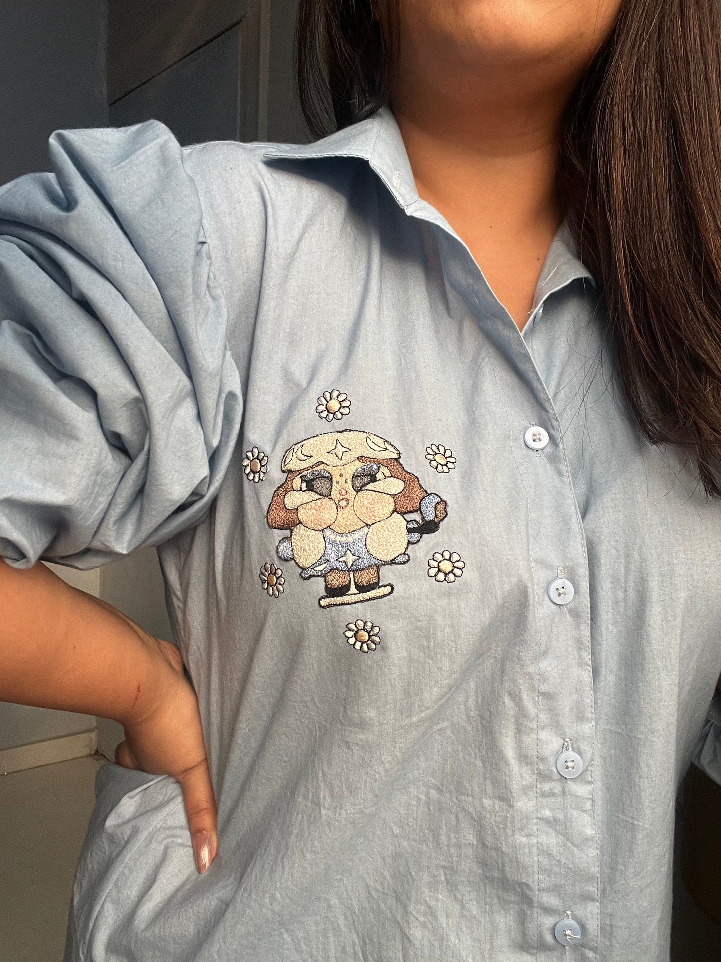 Blue Crybaby Shirt Dress