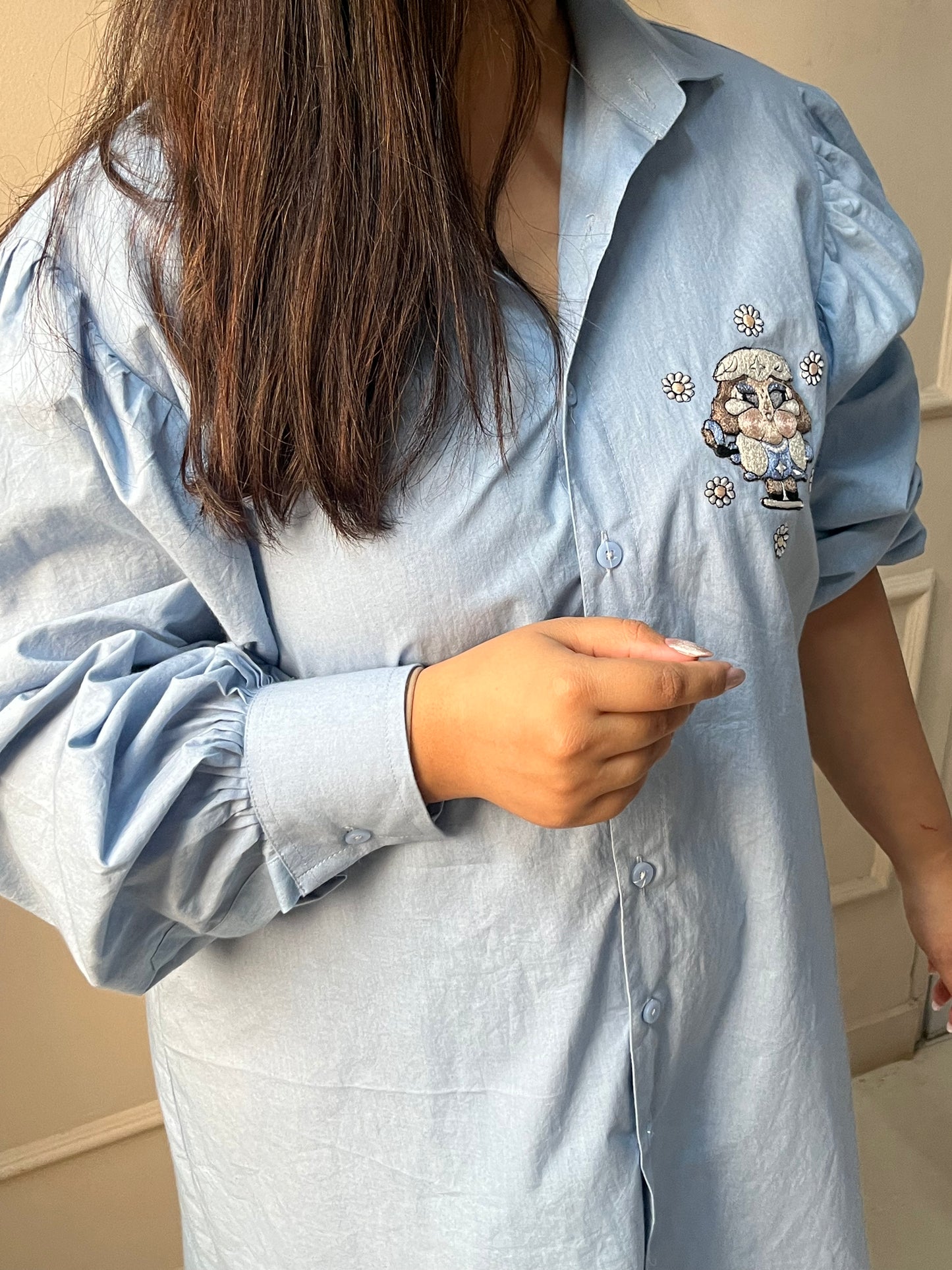 Blue Crybaby Shirt Dress