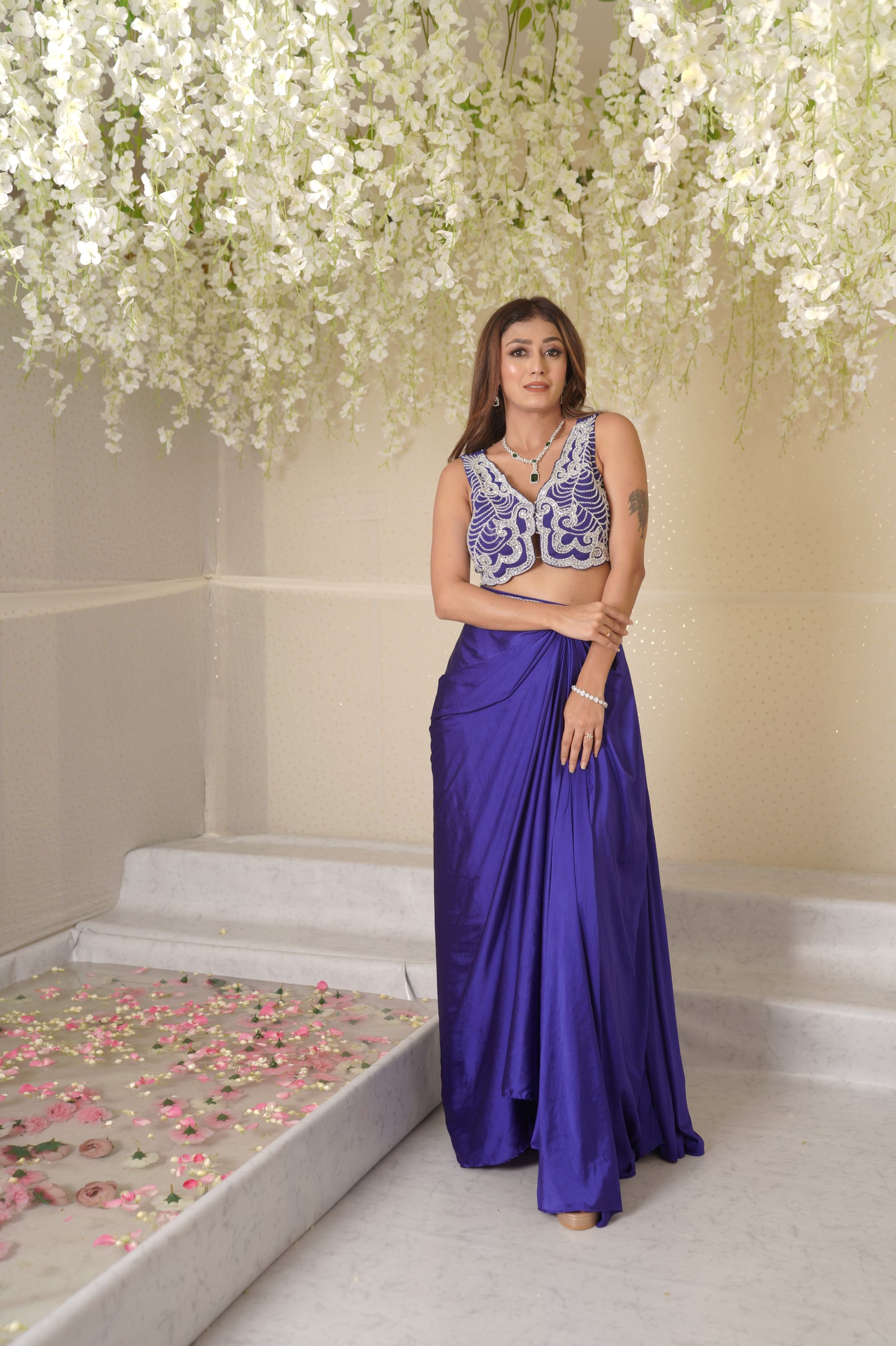 Zoya Drape skirt Set