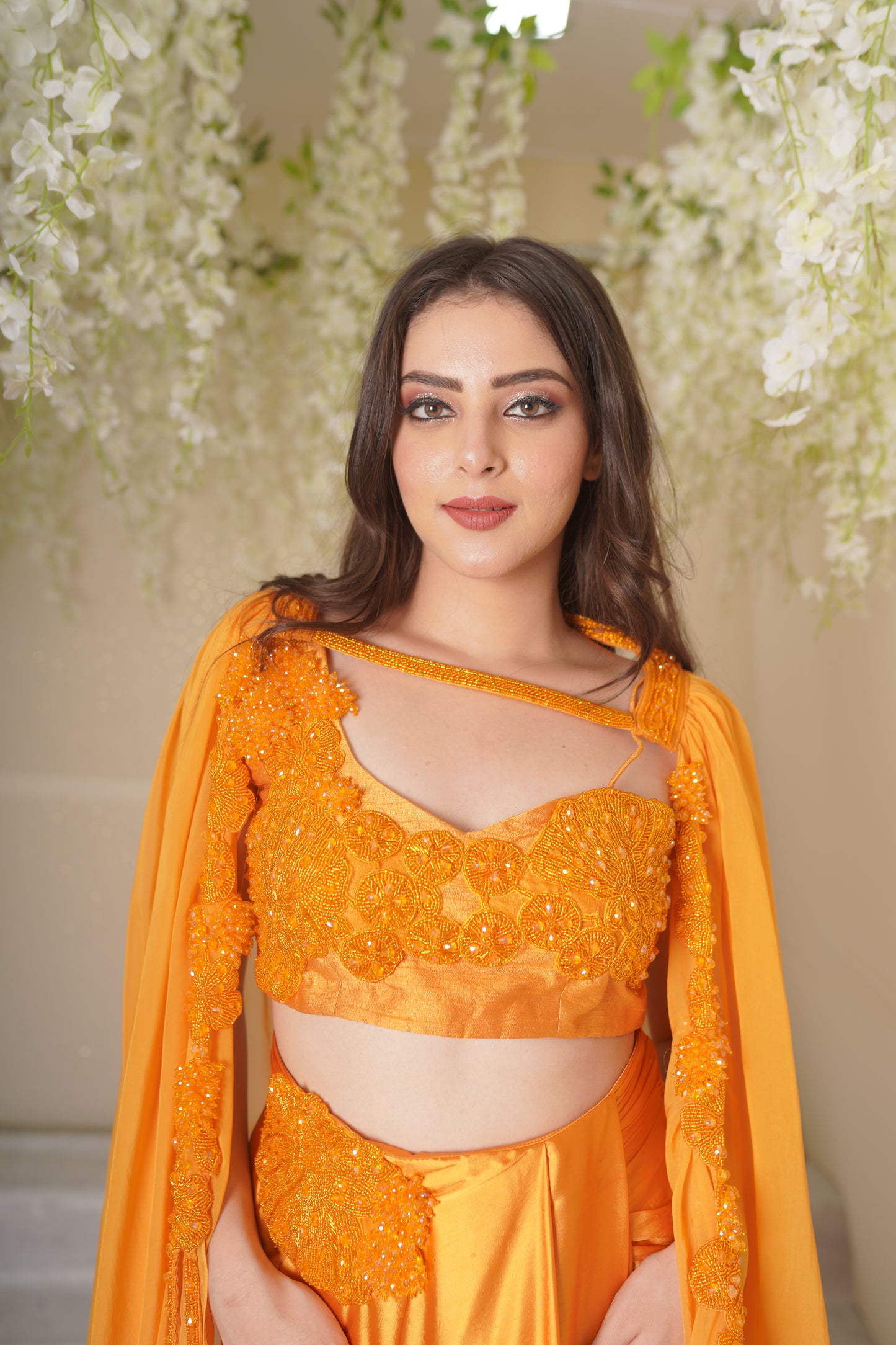 Amber One Shoulder Blouse with Cape