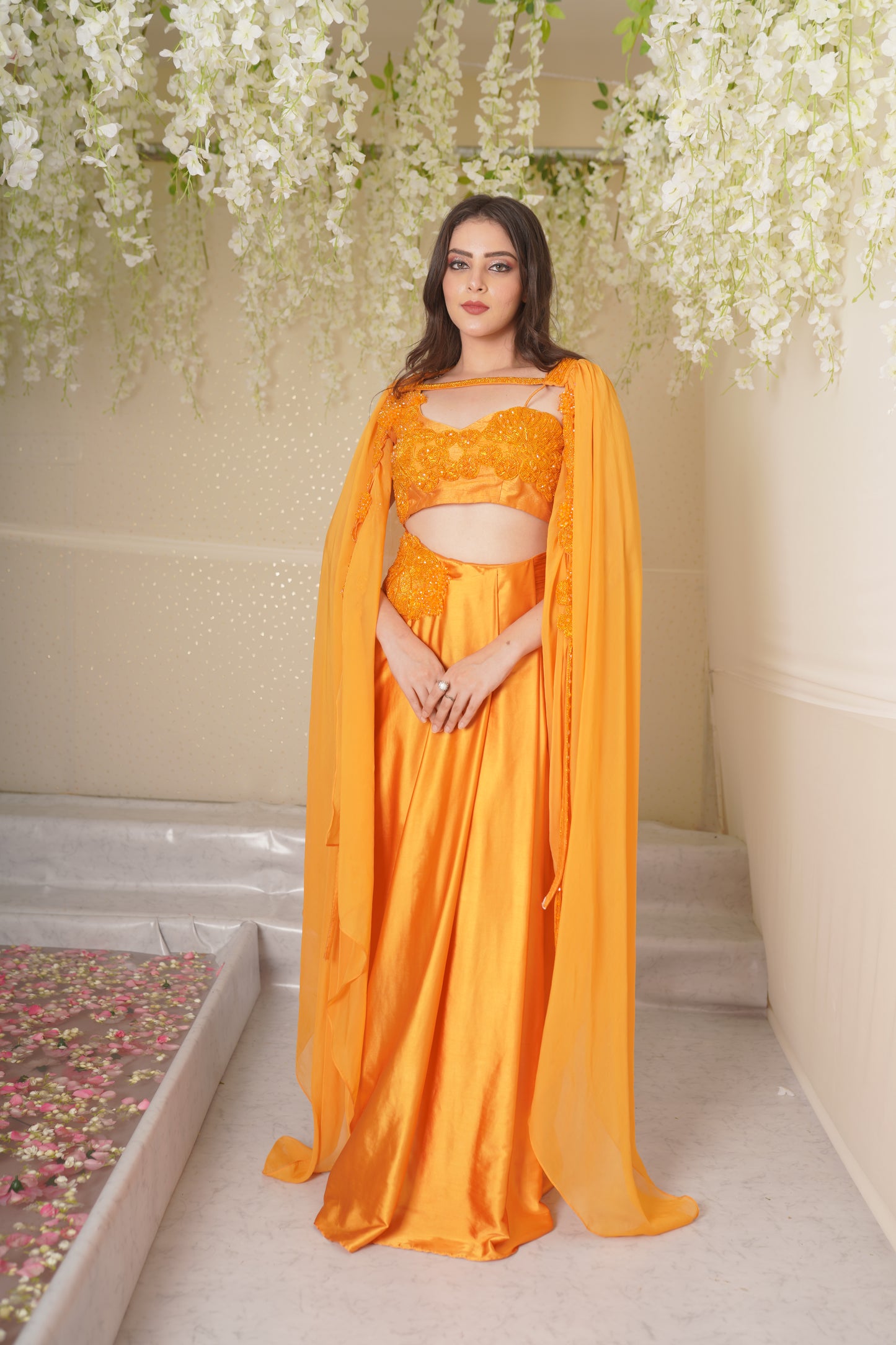 Amber One Shoulder Blouse with Cape