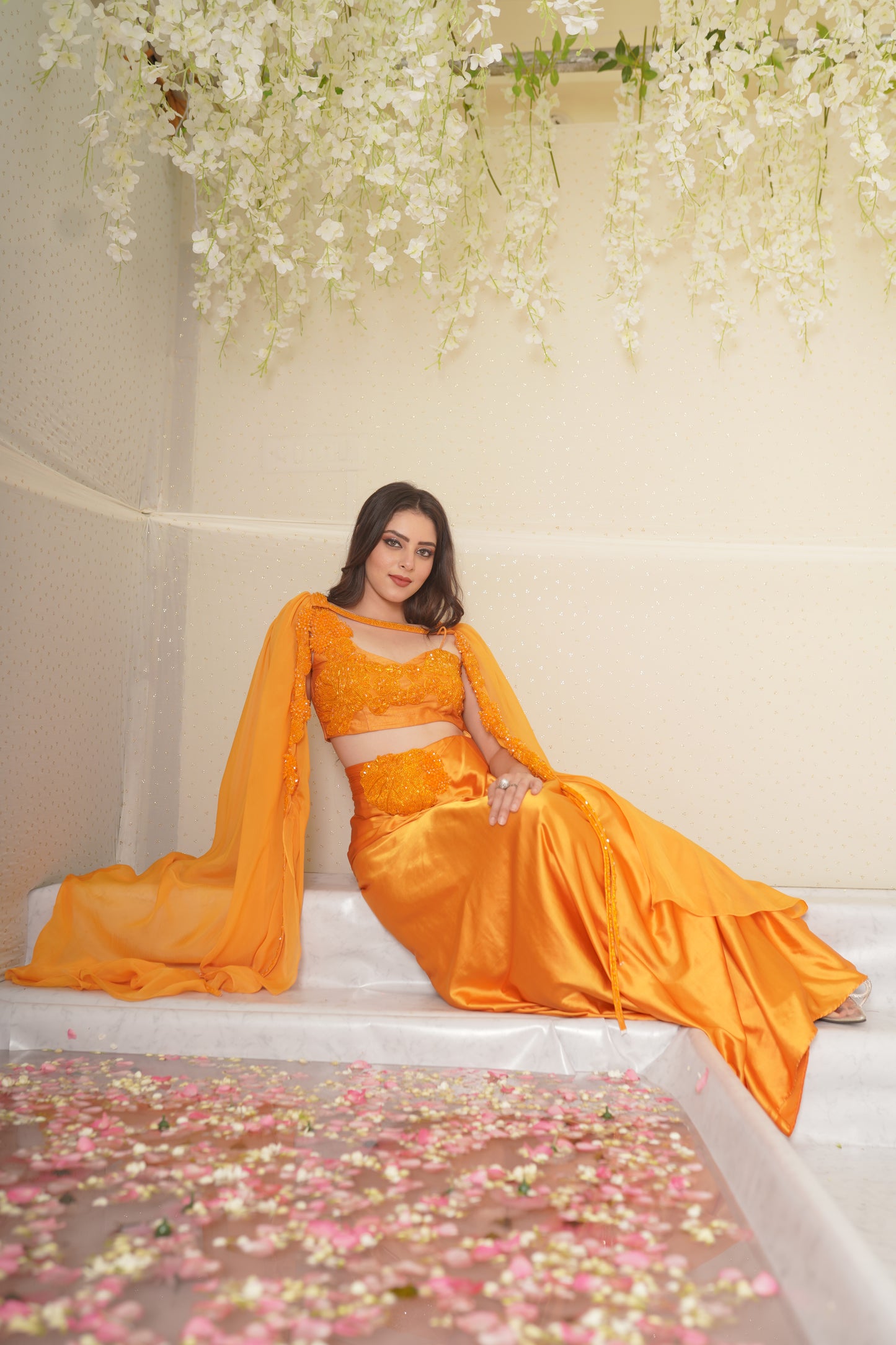 Amber One Shoulder Blouse with Cape